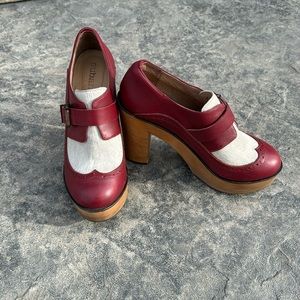 Cubanas Leather Platform Heel